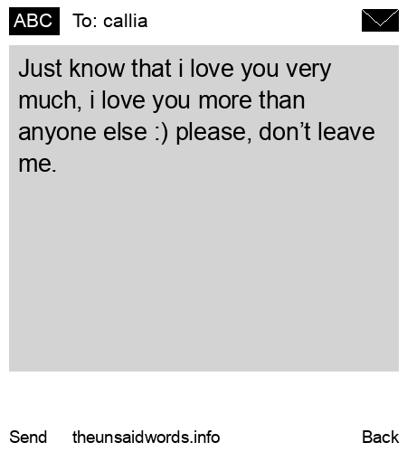 unsent message to callia