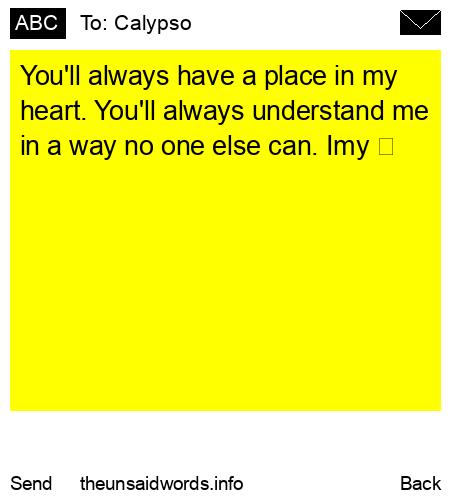 unsent message to Calypso