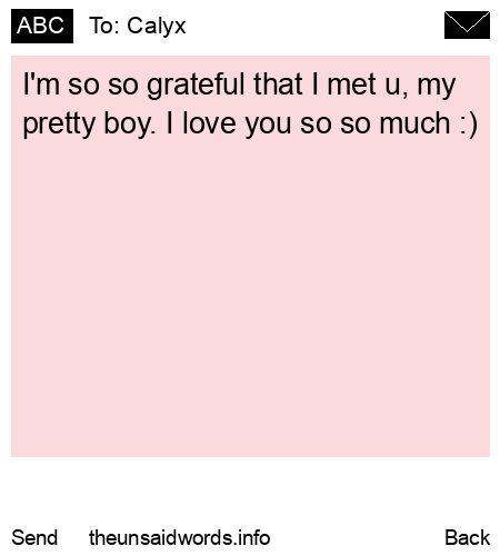 unsent message to Calyx 