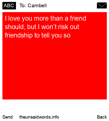 unsent message to Cambell