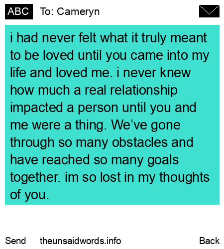 unsent message to Cameryn