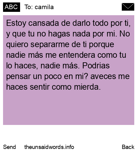 unsent message to camila