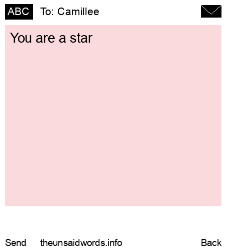 unsent message to Camillee