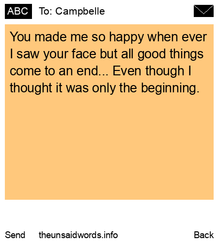 unsent message to Campbelle