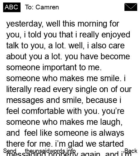 unsent message to Camren