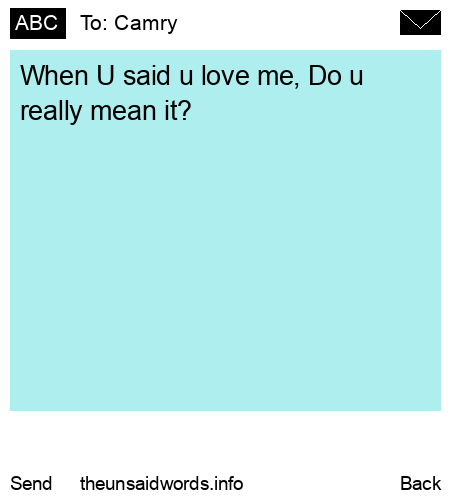 unsent message to Camry
