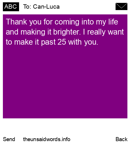 unsent message to Can-Luca
