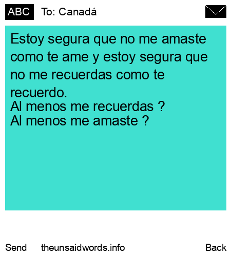 unsent message to Canadá