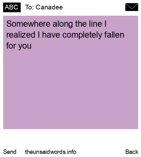 unsent message to Canadee