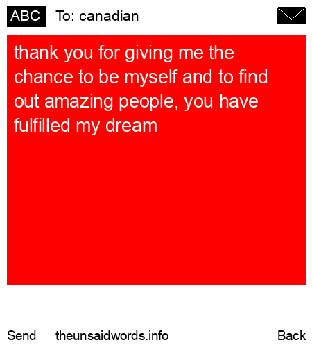 unsent message to canadian