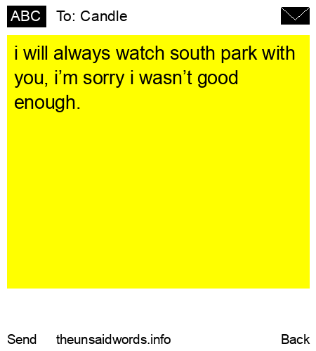 unsent message to Candle