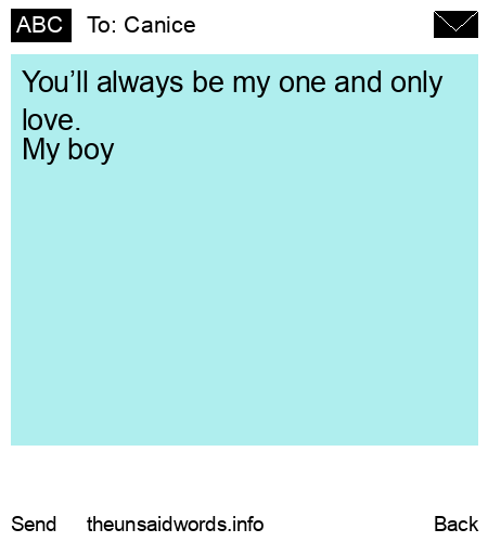 unsent message to Canice