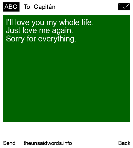 unsent message to Capitán