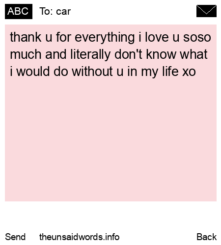 unsent message to car