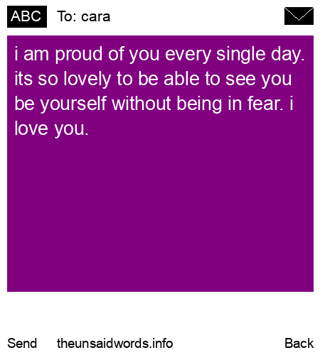 unsent message to cara