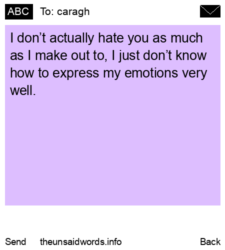 unsent message to caragh