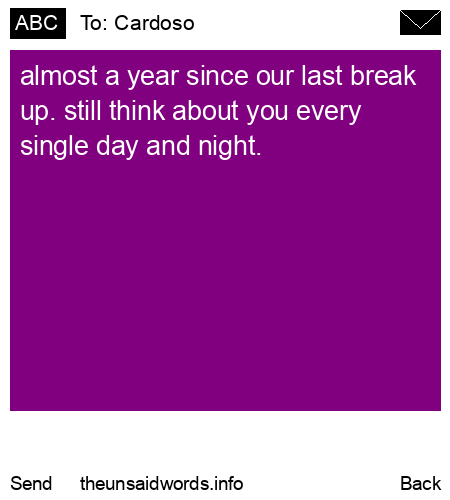 unsent message to Cardoso