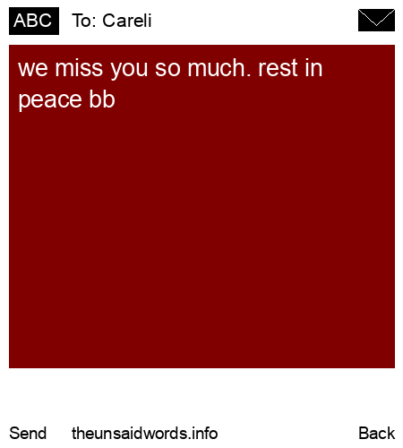unsent message to Careli