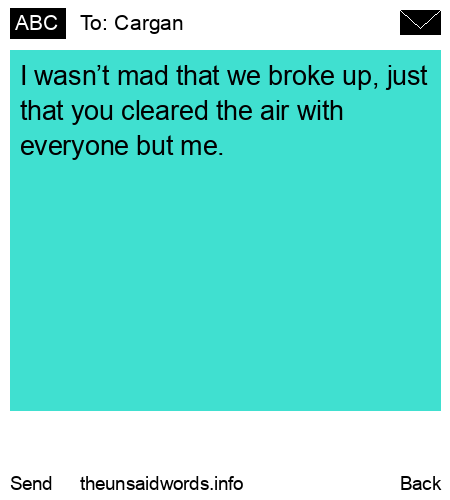 unsent message to Cargan