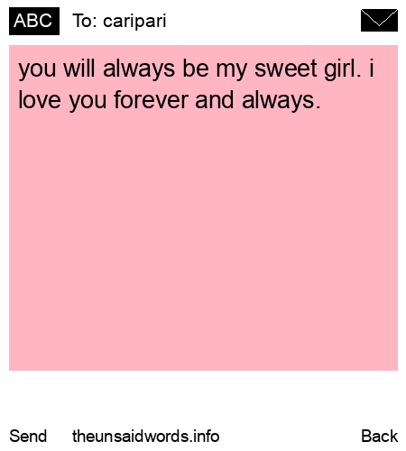 unsent message to caripari