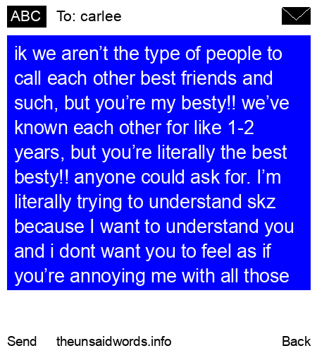 unsent message to carlee