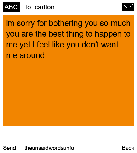 unsent message to carlton