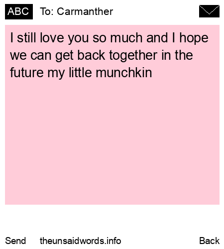 unsent message to Carmanther