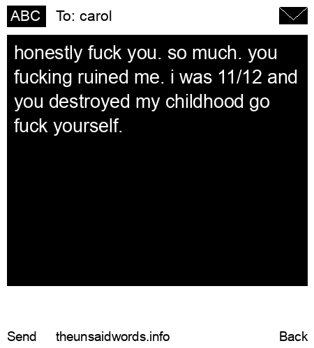unsent message to carol