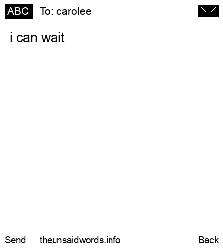 unsent message to carolee