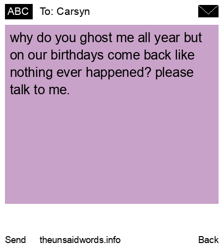 unsent message to Carsyn