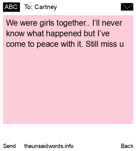 unsent message to Cartney