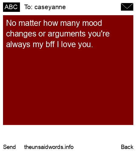 unsent message to caseyanne