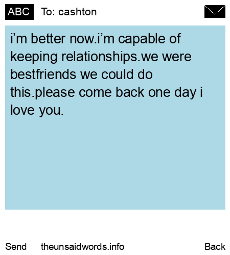 unsent message to cashton