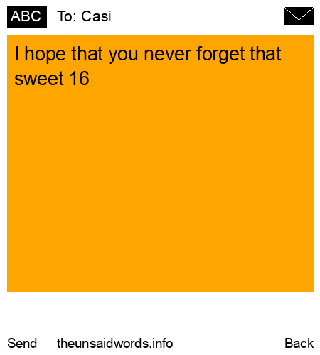 unsent message to Casi