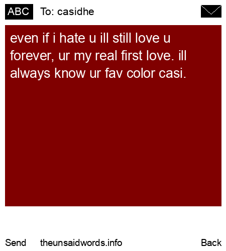 unsent message to casidhe
