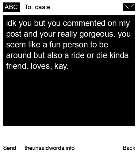 unsent message to casie