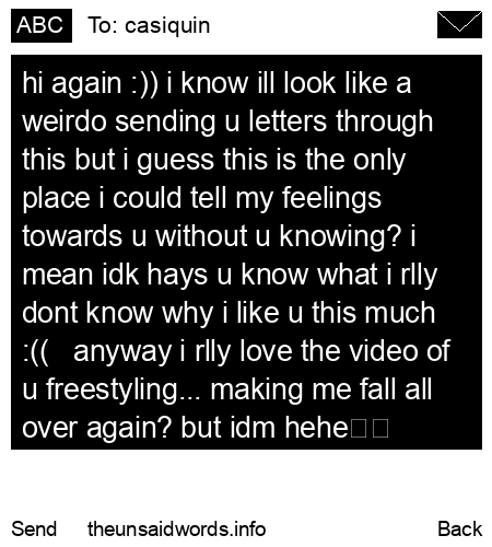 unsent message to casiquin