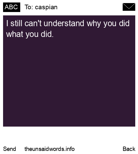unsent message to caspian