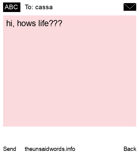unsent message to cassa