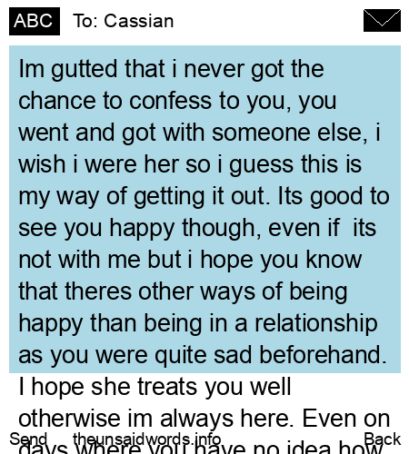 unsent message to Cassian