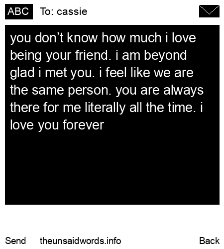 unsent message to cassie