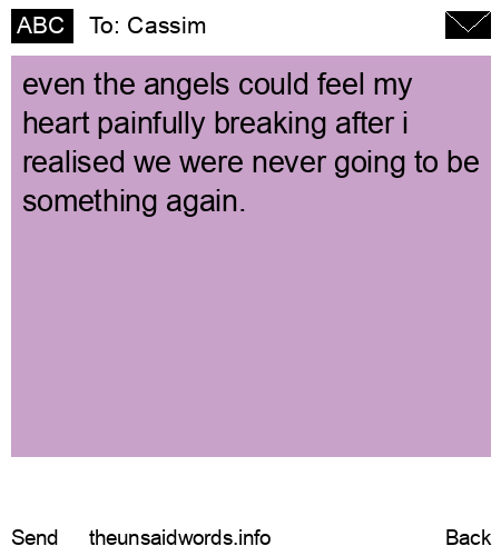 unsent message to Cassim