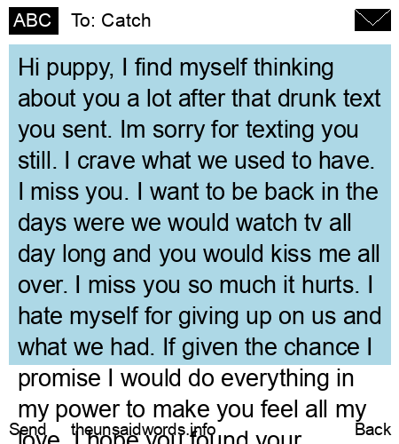 unsent message to Catch