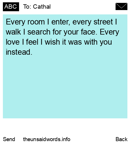 unsent message to Cathal