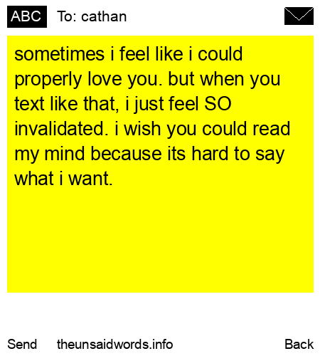 unsent message to cathan