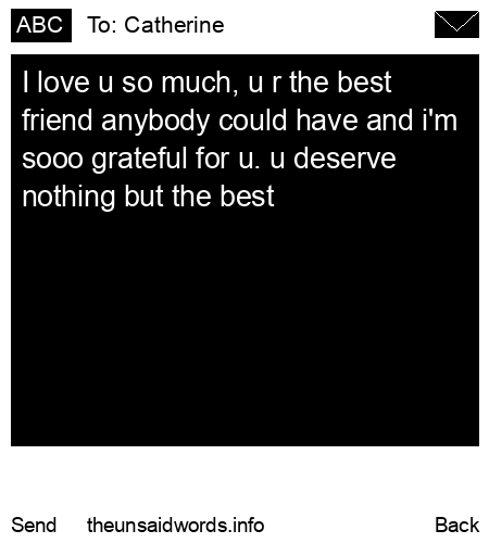unsent message to Catherine