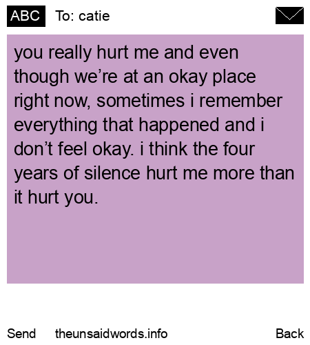 unsent message to catie