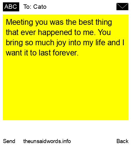 unsent message to Cato