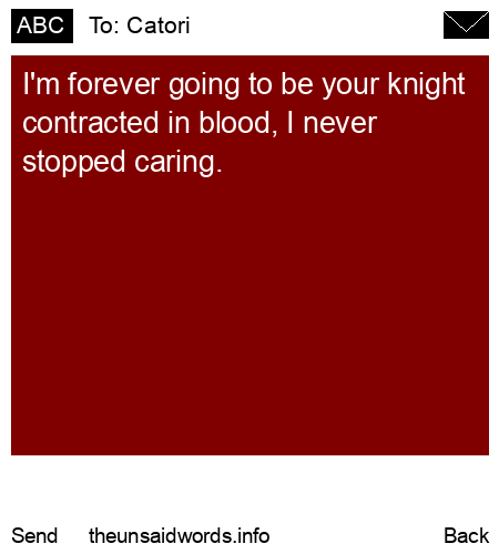 unsent message to Catori