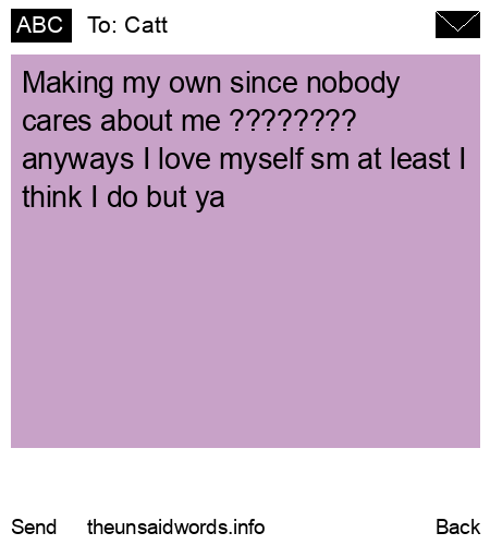 unsent message to Catt